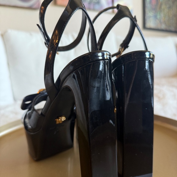 Versace Gianni Ribbon Sandal Heels Platform - Picture 8 of 9